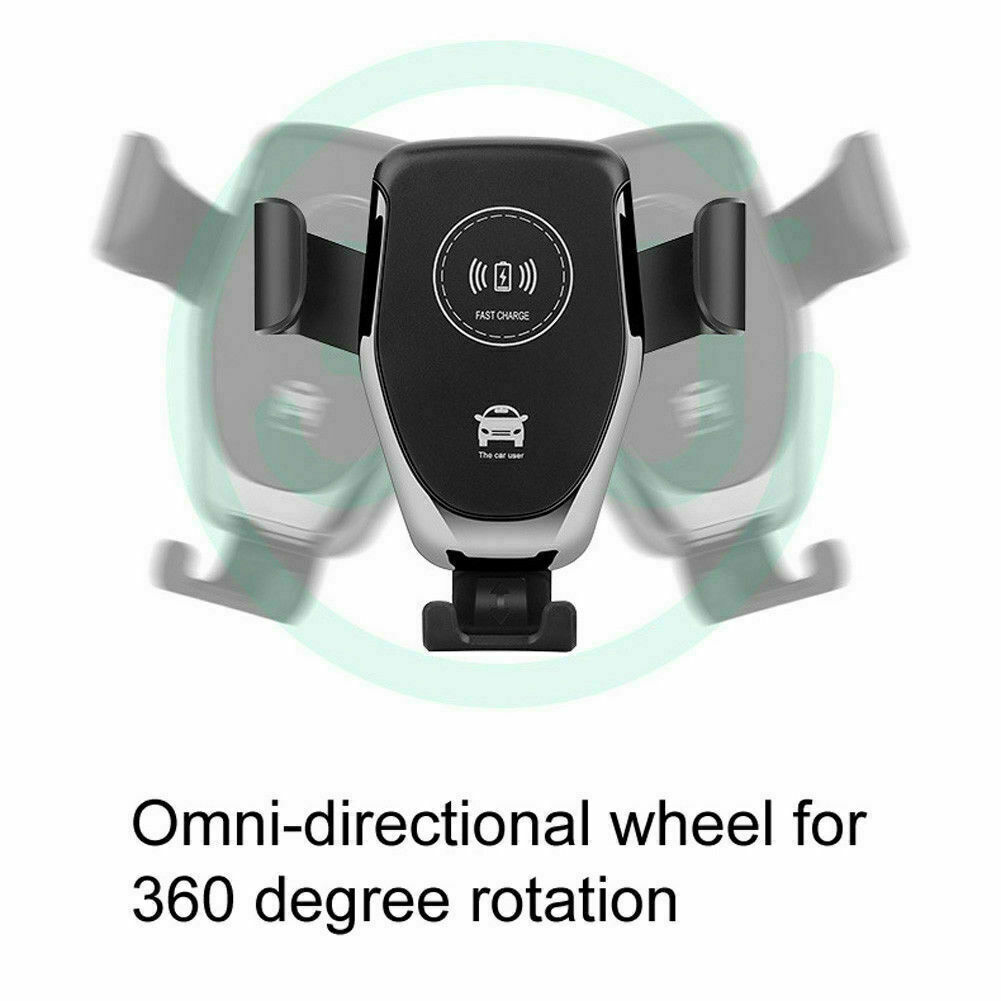 10W QI Wireless Fast Car Charger Mount Holder Stand Automatic Clamping Charging - 5 - CJ