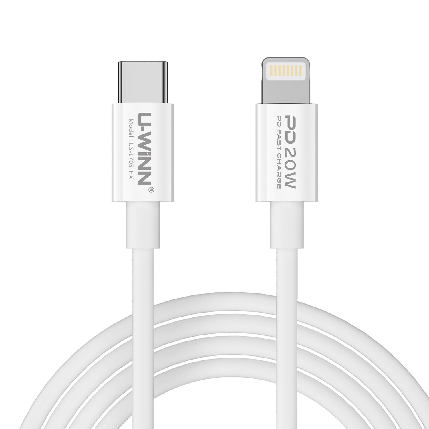 L705 USB - C To Lightning Cable PD 20W 1M White USB 3.0 UWINN - 5 - CJ
