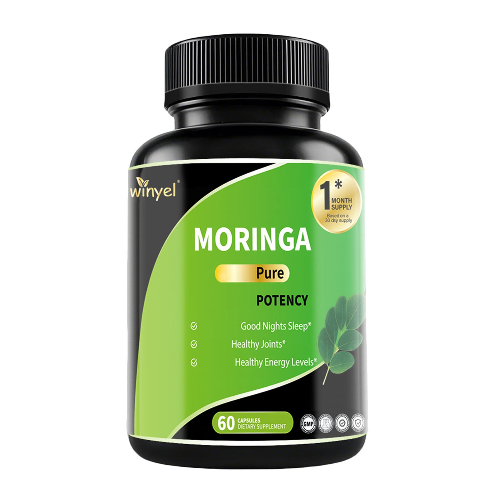 Pure Moringa Capsules - High Potency, Health & Fitness With Essential Vitamins & Amino Acids - 60 Capsules - 5 - CJ