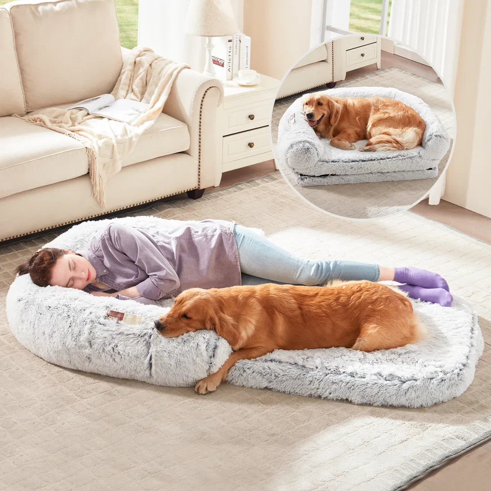 Human Dog Bed 71 X 43 X12 Dog Beds For Large Dogs Foldable Plush Washable Dog Bed For People Doze Off, Orthopedic Dog Beds For Humans Size Fits You And Pets - 5 - CJ