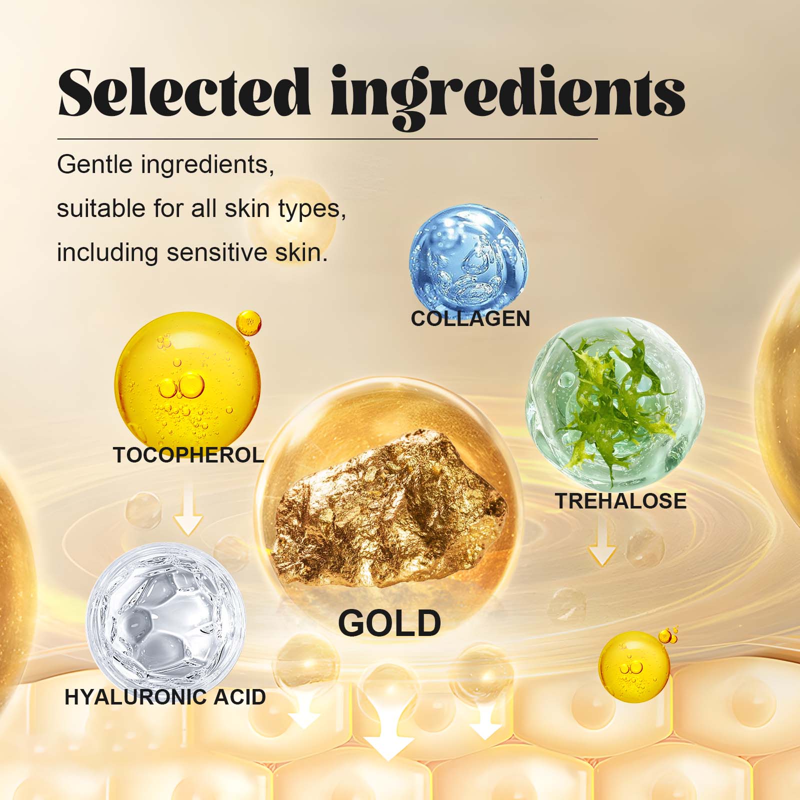 EELHOE 24K Gold Anti - Wrinkle Eye Mask, Moisturizing And Improving Eye Lines Brightening And Moisturizing Eye Skin Eye Care - 5 - CJ