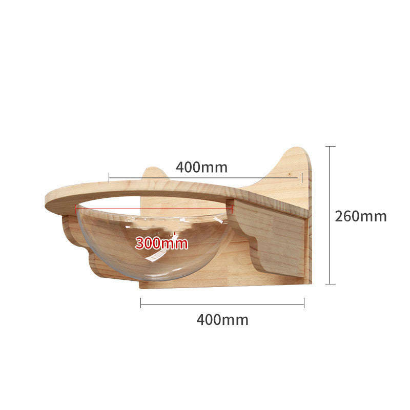 Pet Cat Climbing Frame Wall Type Solid Wood Wall Hanging Platform Ladder Pets Accessories - 0 - CJ - Space lying warehouse - CJJT148790302BY