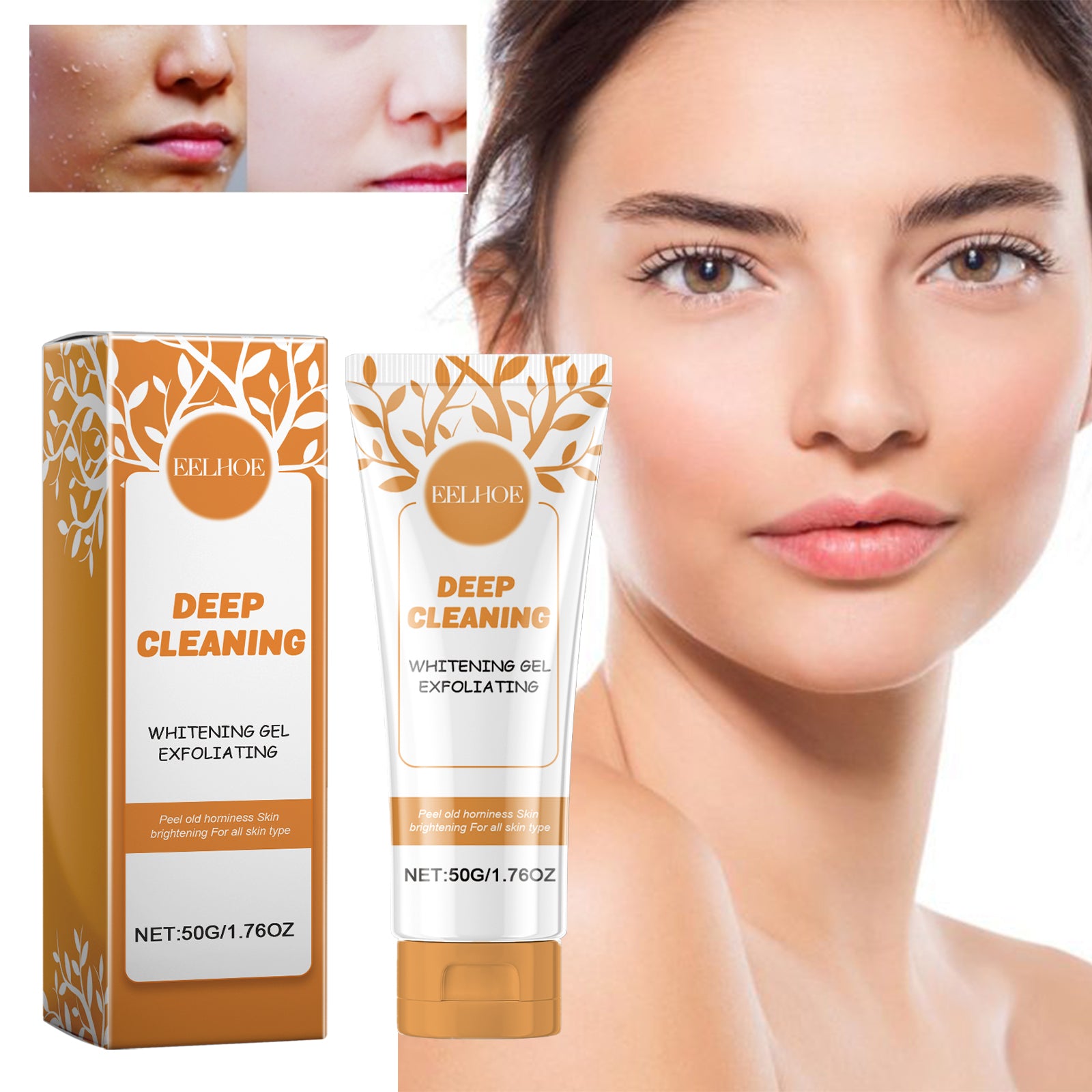 EELHOE Deep Cleaning Exfoliating Whitening Gel, Gentle Cleansing And Exfoliating Gel Nourishes Skin All Over - 5 - CJ