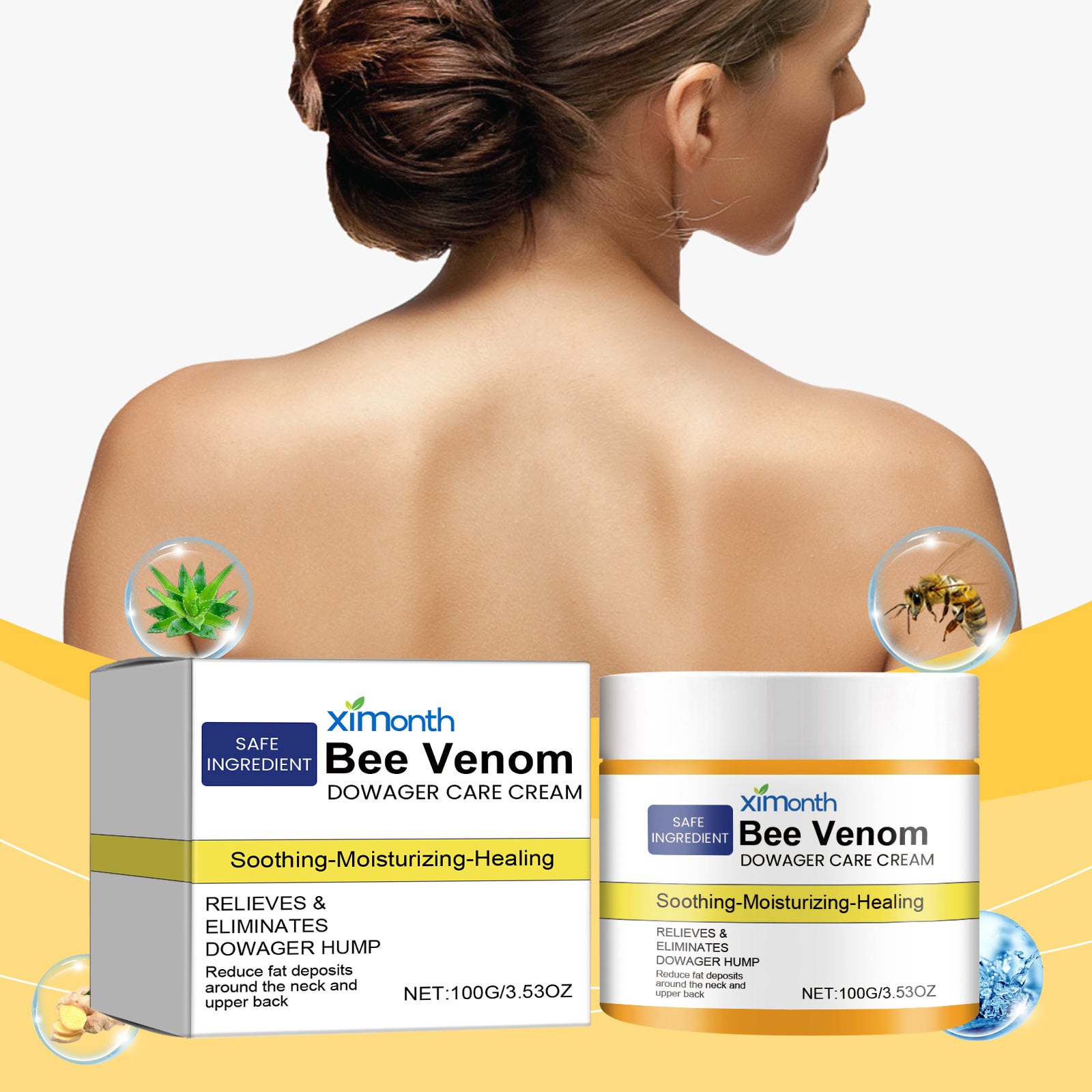 Ximonth Bee Venom Crown Cream Relieves Shoulder, Neck And Back Discomfort With Crown Cream Neck Repair Cream - 5 - CJ