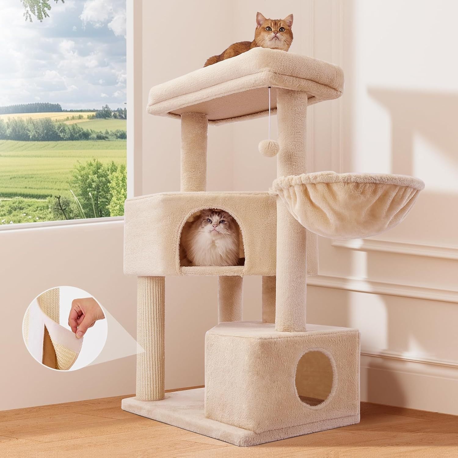 Gardner Pets Large Cat Tree For Medium To Large Cats, Heavy - Duty Cat Tower With Scratch Post And Washable Top Perch. Self - pickup Orders Supported Via FedEx, Amazon Ship, And UPS. - 5 - CJ