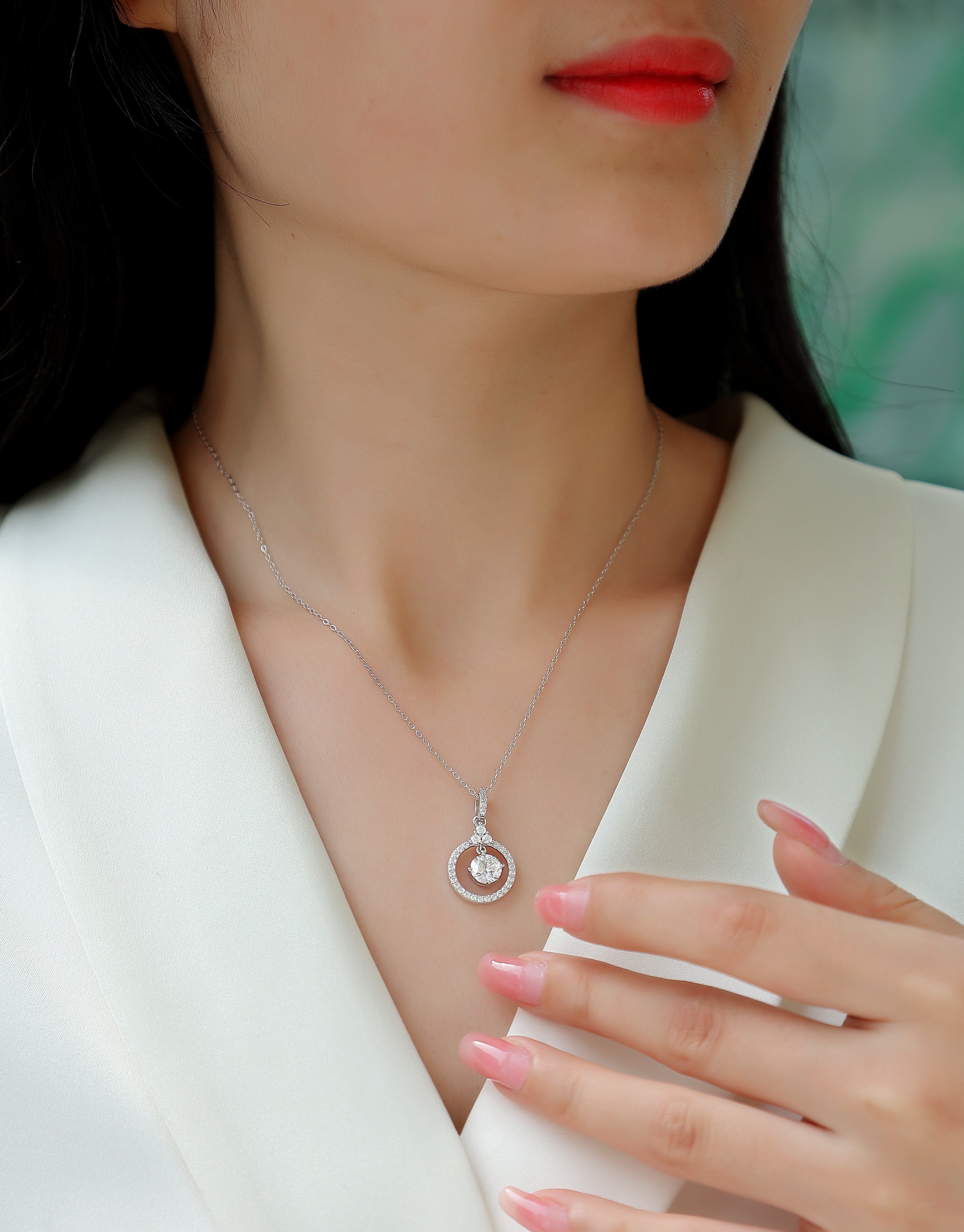 1Love Ring - A Fashionable And Luxurious Diamond Jewelry Pendant Set With 1 - carat Moissan Diamond S925 Sterling Silver And Platinum Plating Prohibit TikTok sales - 5 - CJ