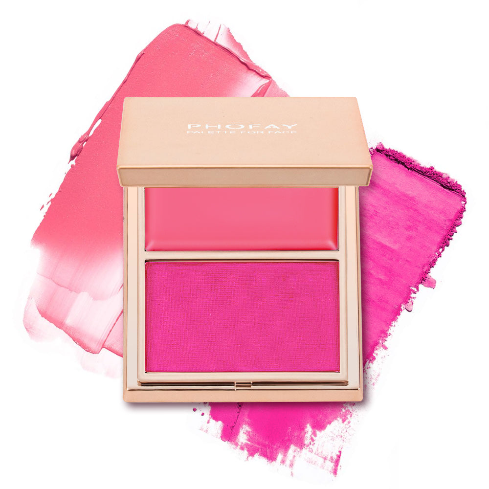 PHOFAY Double - Take Cream & Powder Blush Duo - 4 - CJ - 1PCS - Color code05 - CJCZ204749106FU