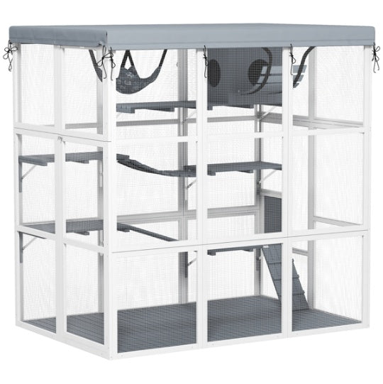 Cat Enclosure With Hammock - 5 - CJ