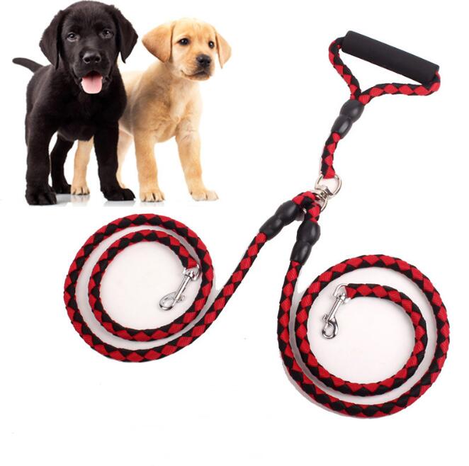 Double - Ended Traction Rope For Walking The Dog Hand - Double - Ended Traction Rope One Plus Two Leash Collar Pet Supplies Dog Collar - 0 - CJ