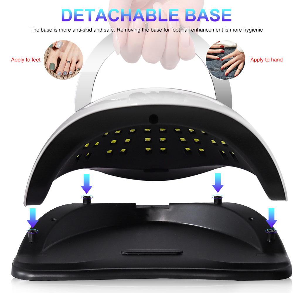 UV LED Nail Lamp Professional LED Nail Dryer For Gel Nails With Removable Base, Touch Screen 4 Timers And Automatic Sensor UV LED Nail Lamp Professional LED Nail Dryer For Gel Nails With Removable Bas - 5 - CJ