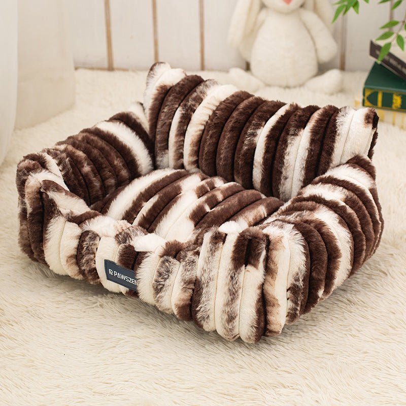 Large Pet Sofa Bed Plush Pet Bed - 0 - CJ