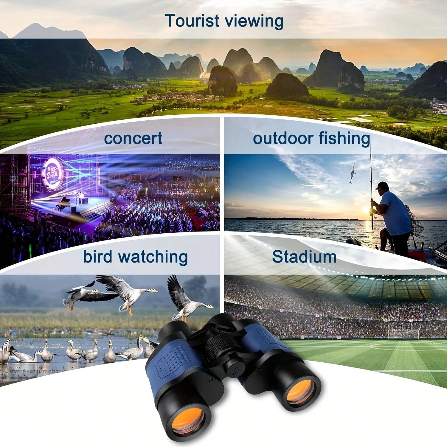 1PC Binoculars 60x60 Binoculars With Night Vision, Binoculars High - Powered Telescope Coordinate Hig - 5 - CJ