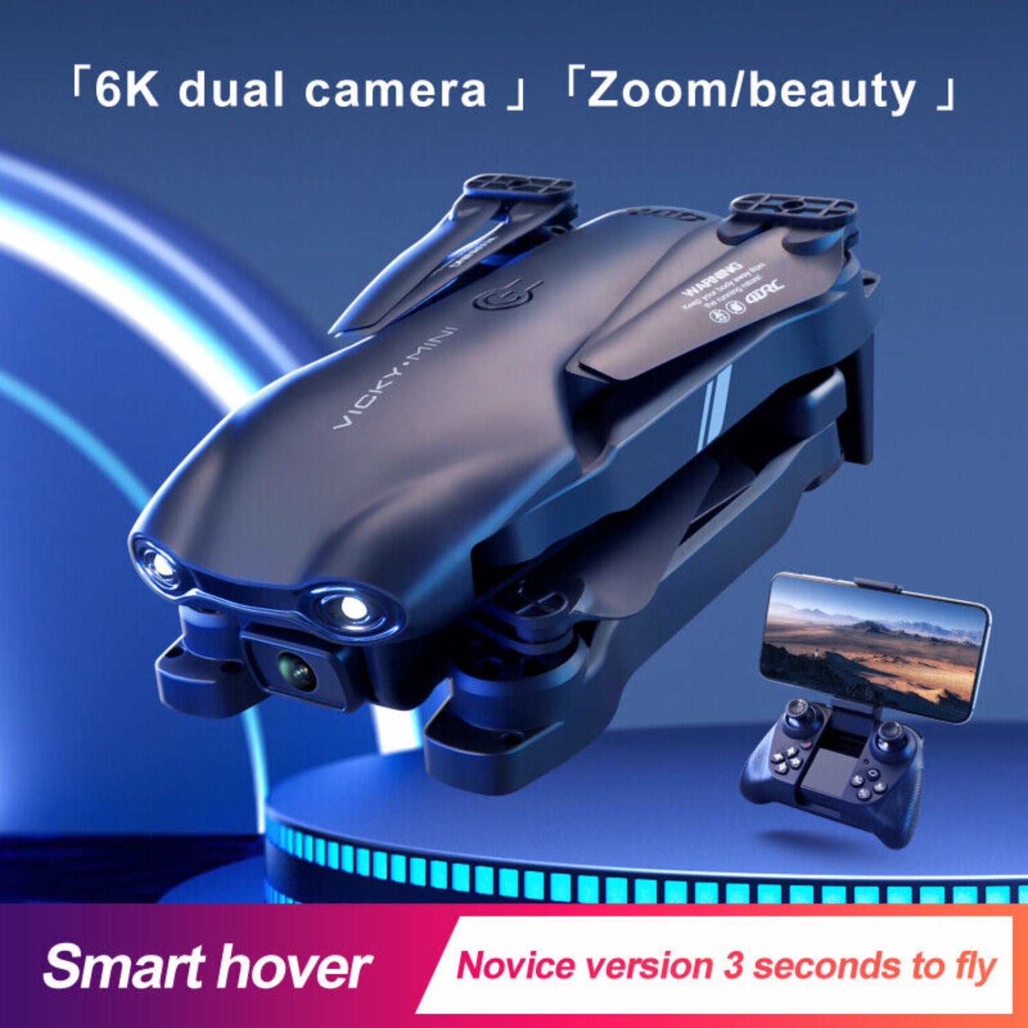 V13 RC Drone 6K HD Dual Camera WiFi FPV Foldable Quadcopter Camera Drone ,2 Battery.Logistics Is Randomly Sent By UPS,USPS,FEDEX - 5 - CJ