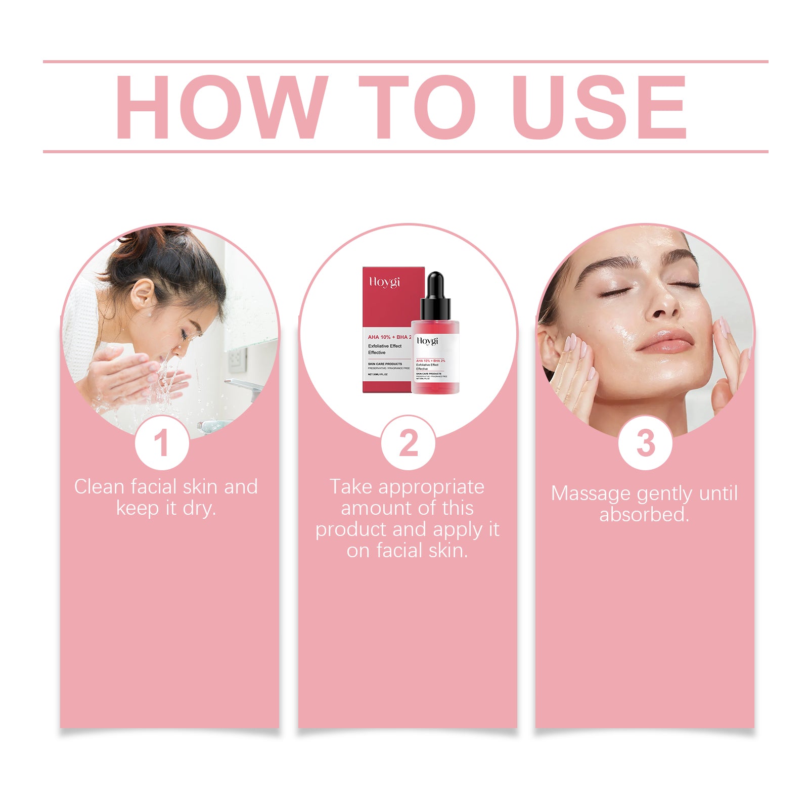 Hoygi Facial Essence, Moisturizing, Brightening And Moisturizing Facial Skin Exfoliating Gentle Cleansing Repair Essence - 5 - CJ