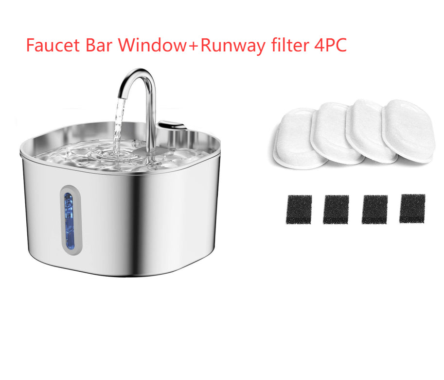 Stainless Steel Smart Pet Water Dispenser Automatic Circulation Large Capacity - 0 - CJ