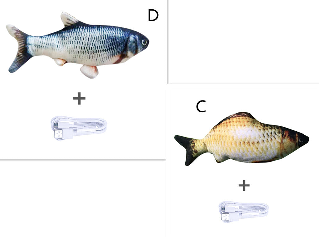 Without Cat Nip Version - Electric Jumping Fish Simulation Electric Fish Toy - 0 - CJ - C and d - CJWJWJMR00725 - C and d