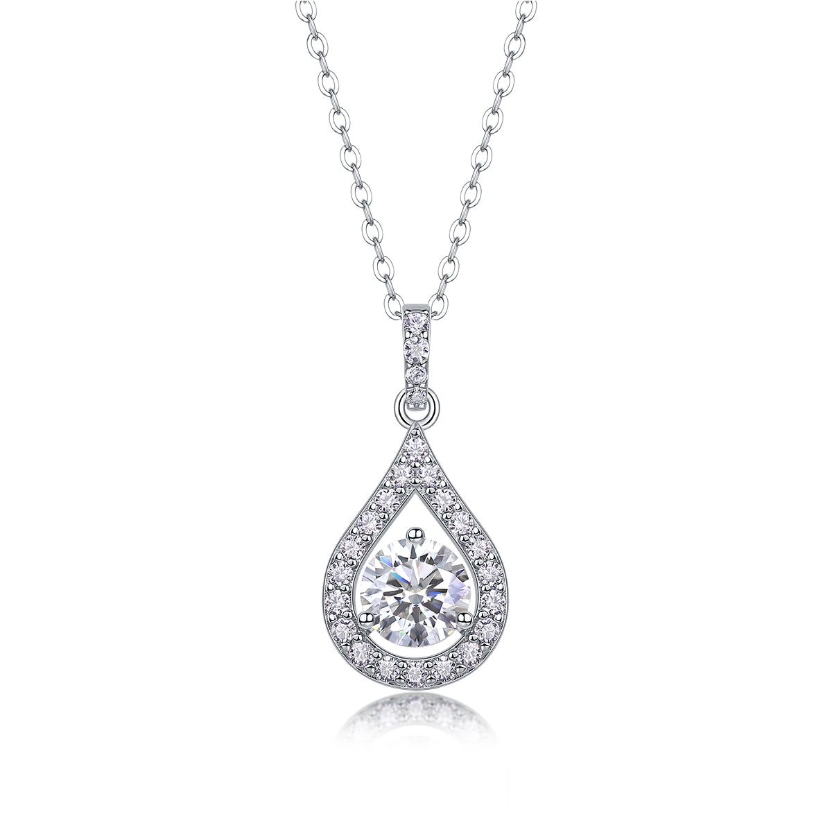 1Heart Charm - A Fashionable And Luxurious Diamond Jewelry Piece Set With 1 - carat Moissan Diamond S925 Sterling Silver And Platinum - plated Pendant Prohibit TikTok sales - 5 - CJ