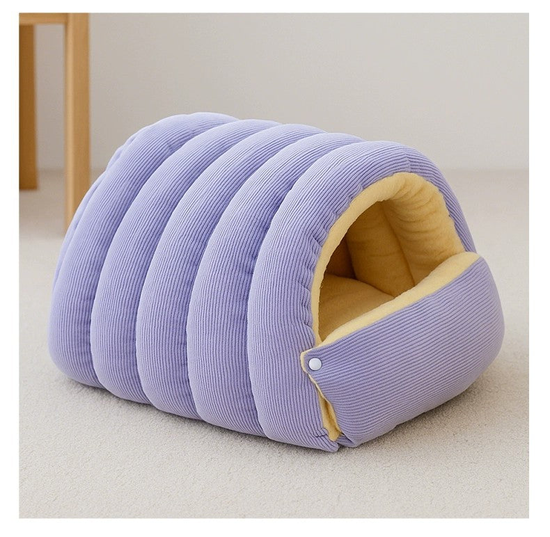 Removable And Washable Closed Cat House Winter Warm Pet Sleeping Nest - 0 - CJ