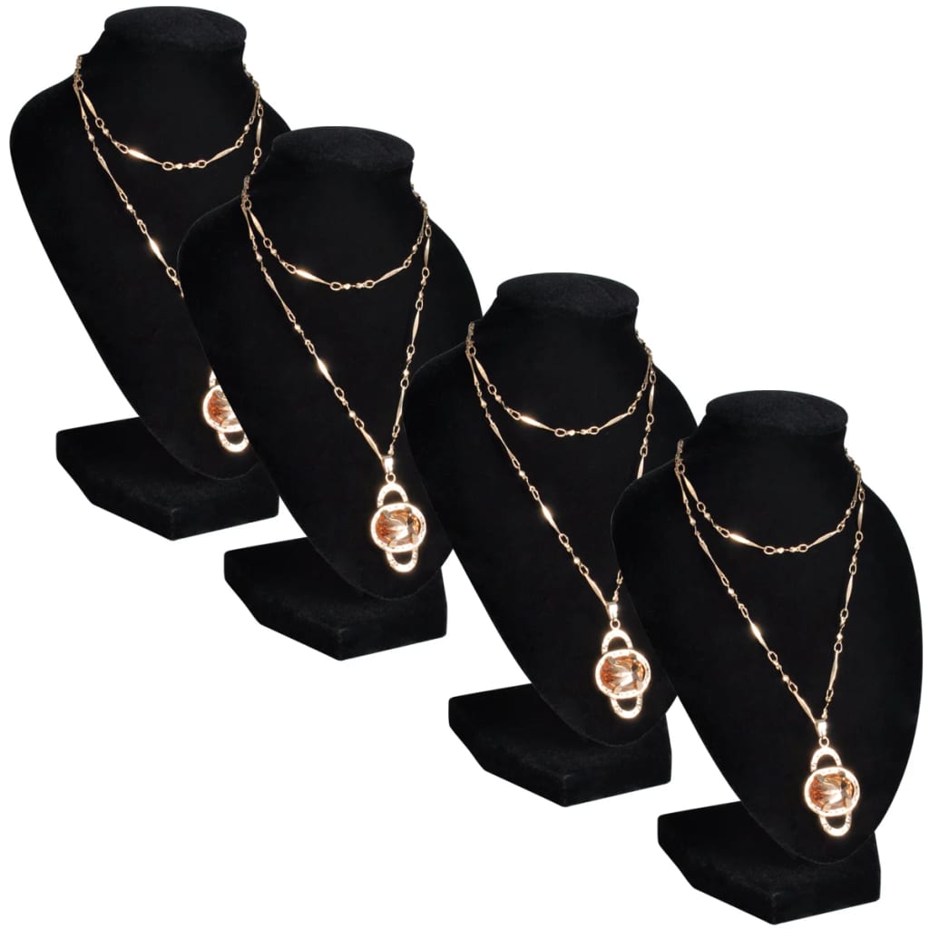 Jewelry Bust Flannel Black 9x8.5x15 cm 4 pcs. - 5 - CJ