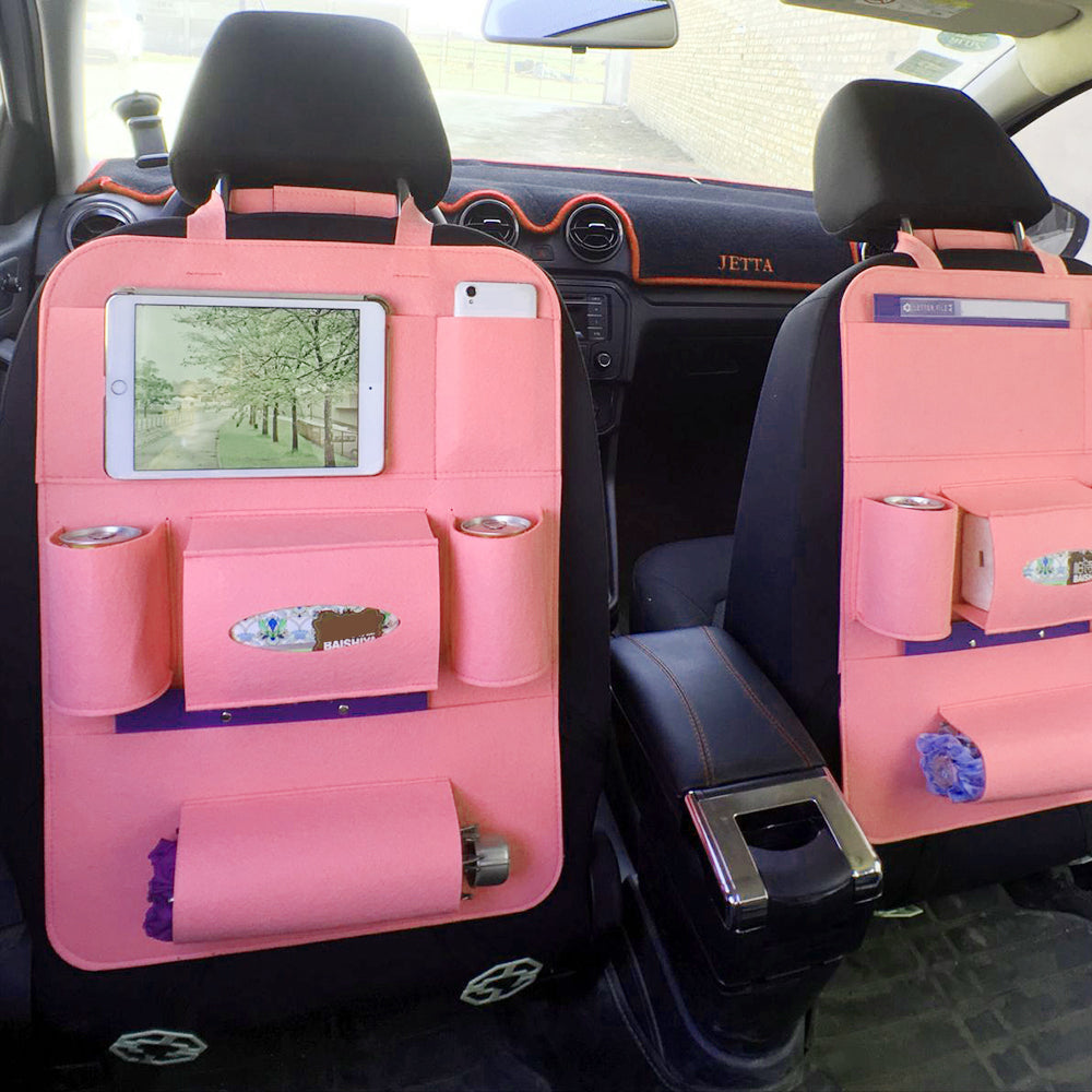 Auto Car Backseat Organizer Car - Styling Holder Multi - Pocket Seat Wool Felt Storage Multifunction Vehicle Accessories Bag - 0 - CJ