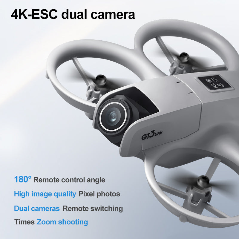 GT3 Small Unmanned Aerial Vehicle, Optical Flow Hovering, Stable Flight, Propeller Protection, Safe Flight, Equipped With Dual Cameras, Electrically Adjustable, Easy To Operate, Easy To Get Started, S - 5 - CJ