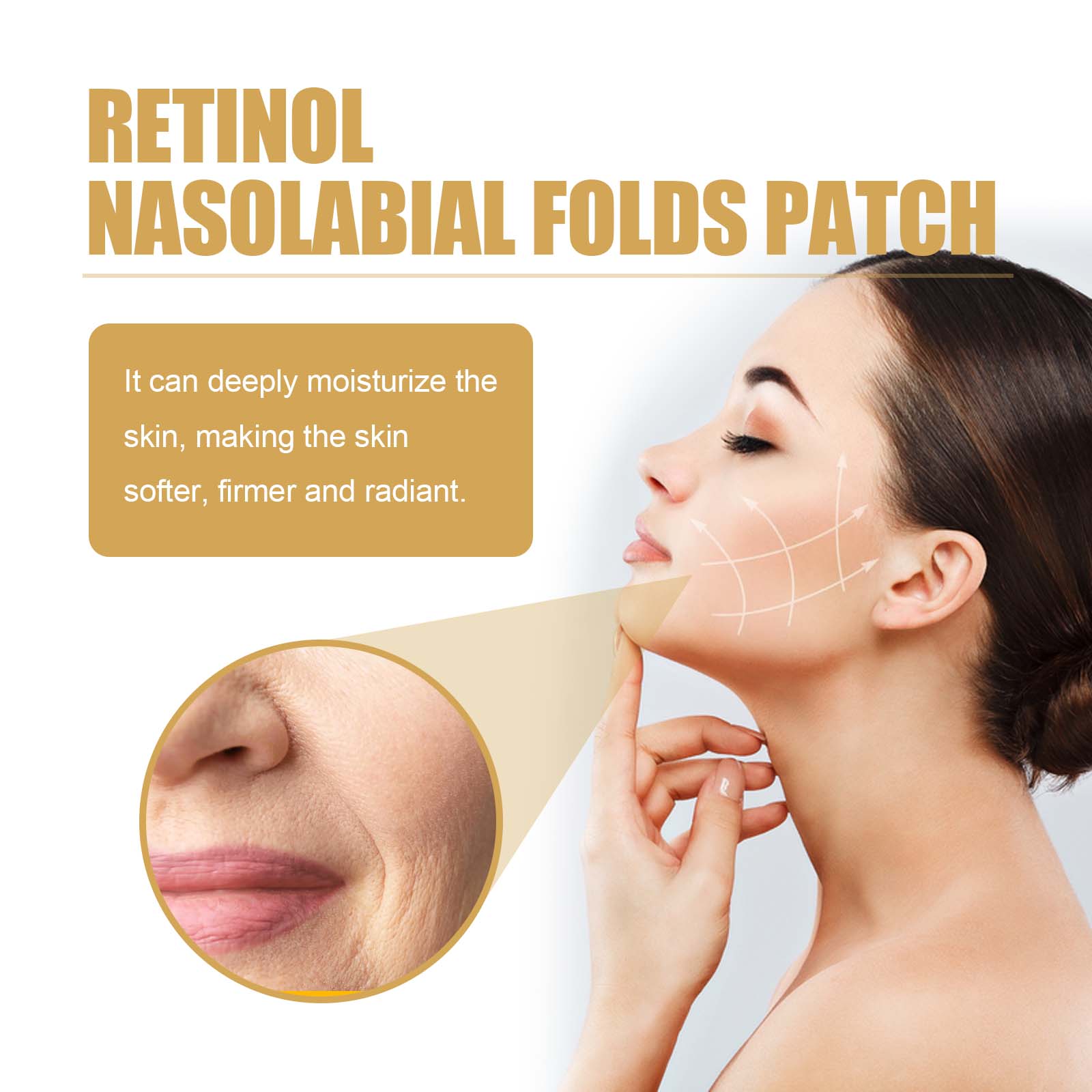 EELHOE Retinol Nasolabial Folds Patch, Nourish Skin Smooth And Delicate Skin Improves And Reduces Fine Lines - 5.0 - CJ