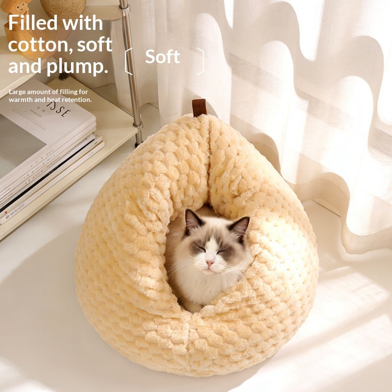 Creative Cartoon Thickened Warm Pet Bed For Winter - 0 - CJ