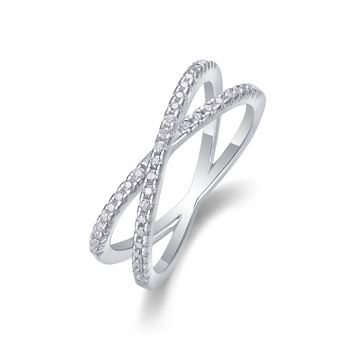 1Double Band Diamond Ring Luxury Fashion Set Moissanite Silver Ring Prohibit TikTok sales - 5 - CJ