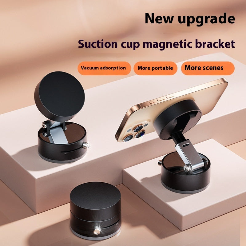 Foldable Magnetic Vacuum Car Phone Holder Foldable Suction Cup With Suction Cup Hands - Free Navigation For Smart Phone - 0 - CJ