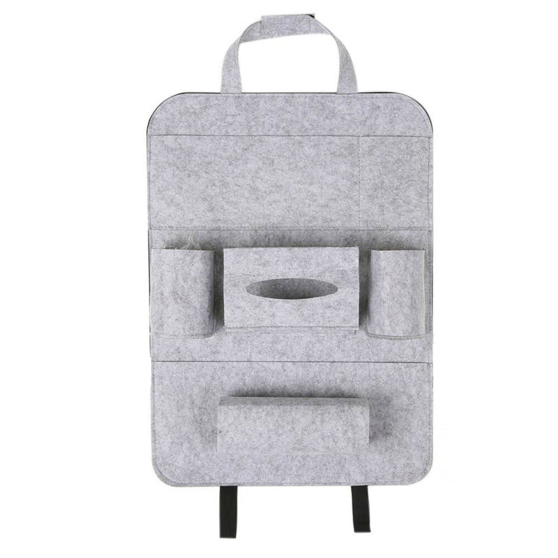 Auto Car Backseat Organizer Car - Styling Holder Multi - Pocket Seat Wool Felt Storage Multifunction Vehicle Accessories Bag - 0 - CJ - Light grey - 400x550mm - CJQCNBQC00045 - Light grey - 400x550mm