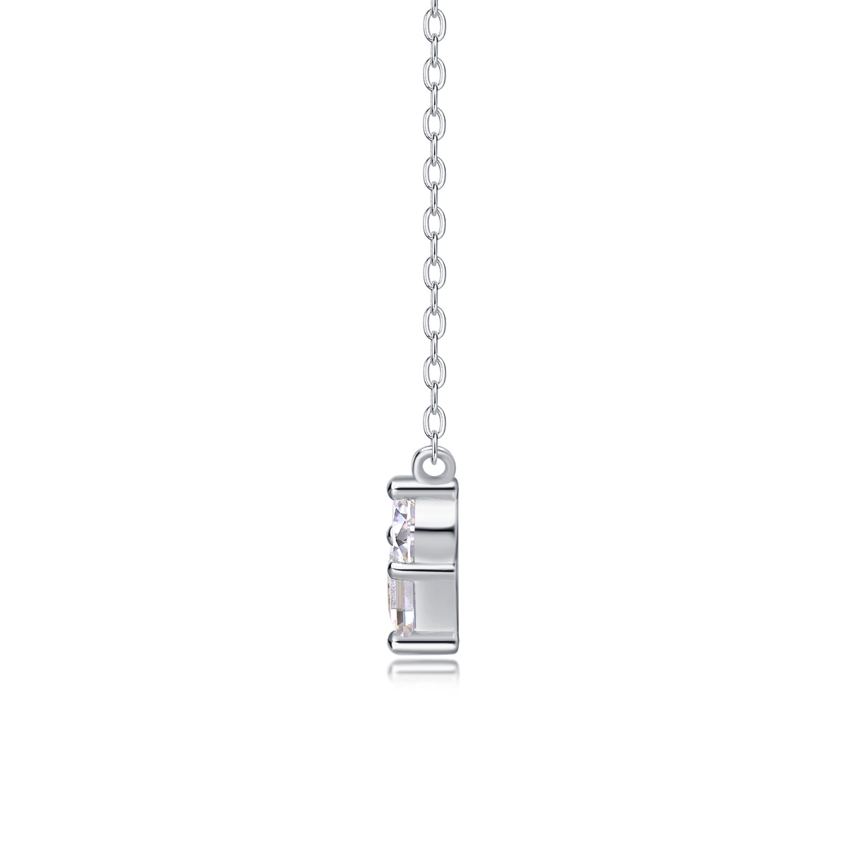 1Love In The Present - A Fashionable And Luxurious Diamond Jewelry Pendant Set With Square Moissanite S925 Sterling Silver Prohibit TikTok sales - 5 - cj