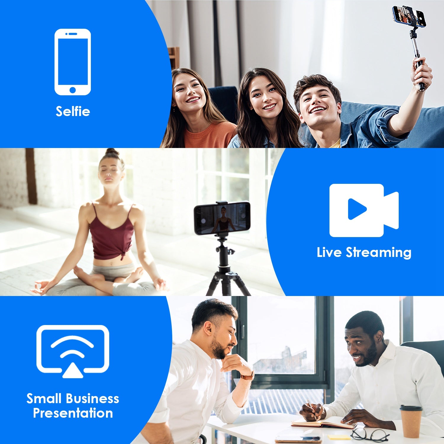 Vlog Selfie Monitor Screen Magnetic Rear Camera Phone Monitor Wireless Selfie Monitor Screen With 33FT Remote For Vlog Live Stream Compatible With IOS Android - 5 - CJ