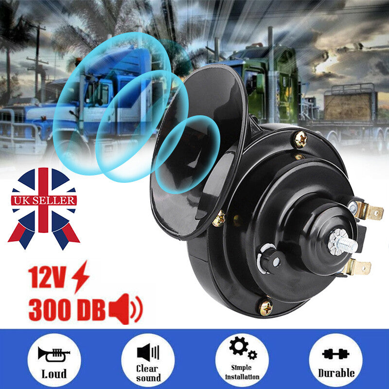 300DB 12V Electric Snail Horn Air Horn Raging Sound Fit For Car Boat Truck Train - 5 - CJ