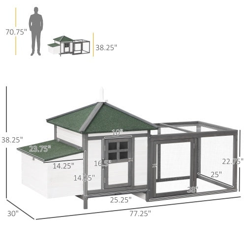 Wooden Chicken Coop With Nesting Boxes - 5 - CJ