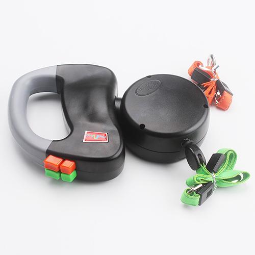 Retractable Dual Pet Dog Walking Leash - 0 - CJ - Black - CJJJCWGX00016 - Black
