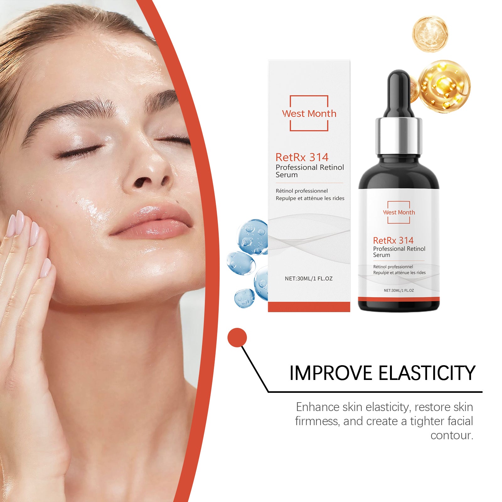 West&Month Retinol Essence Facial Skin Supple, Hydrating, Nourishing And Improving Condition Facial Essence - 5 - CJ