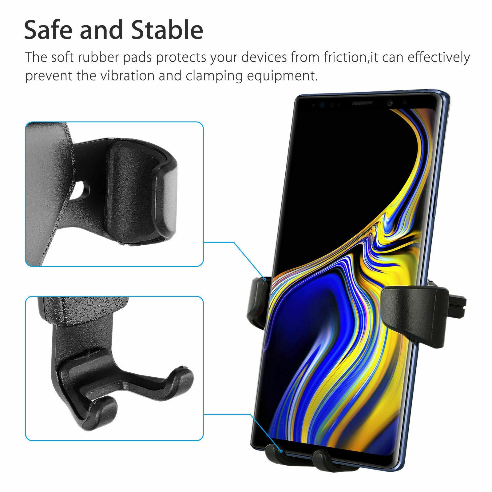 Universal Car Mount Holder Stand Air Vent Cradle For Mobile Cell Phone Gravity Car Mount Air Vent Phone Holder For I Phone X XR XS Max S Amsung S10 Note9 - 5 - CJ