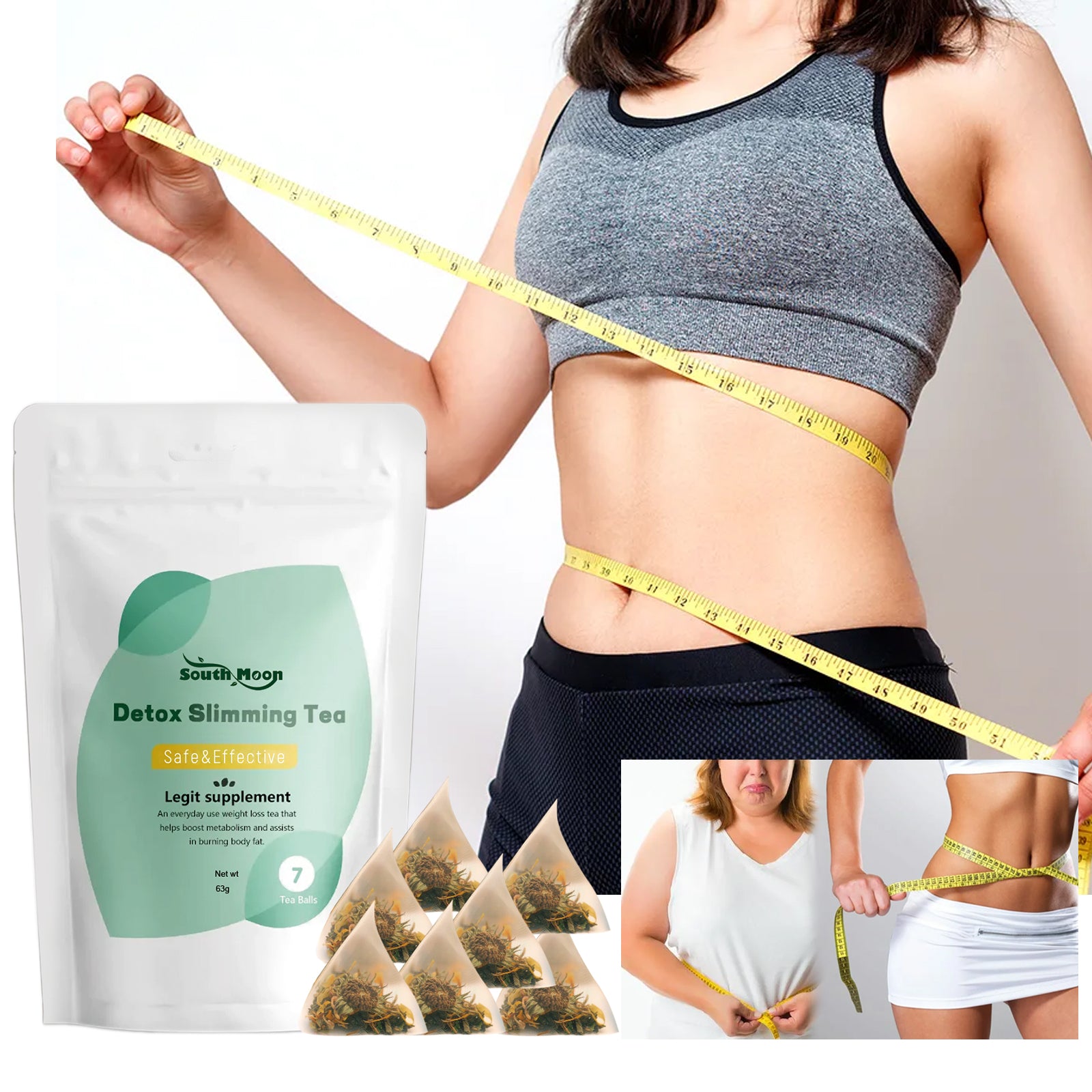 South Moon Detox Slimming Tea, Slim Intellectual Man Fit Little Stomach Small Pretty Waist Shaping - 5 - CJ