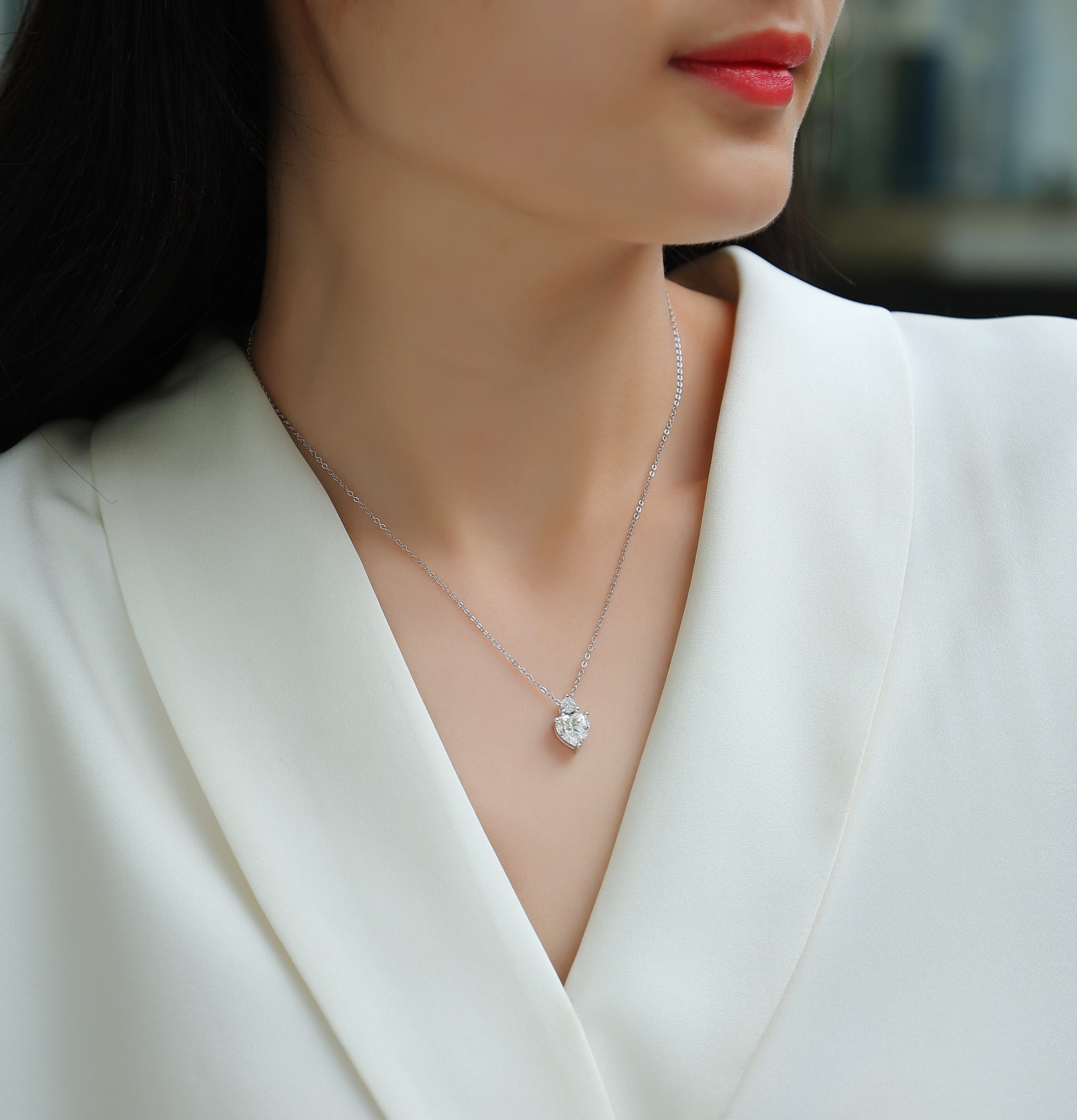 1Ripple Fantasy - A Fashionable And Luxurious Diamond Jewelry Pendant Set With Moissanite S925 Sterling Silver And Platinum Plating Prohibit TikTok sales - 5 - CJ