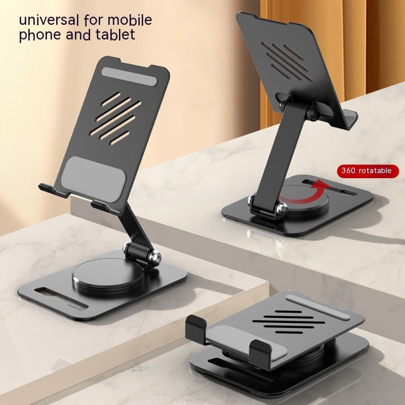 360 Degrees Rotate Metal Desk Mobile Phone Holder Stand For Phone Pad Adjustable Desktop Tablet Holderl Table Cell Phone Stand - 0 - CJ