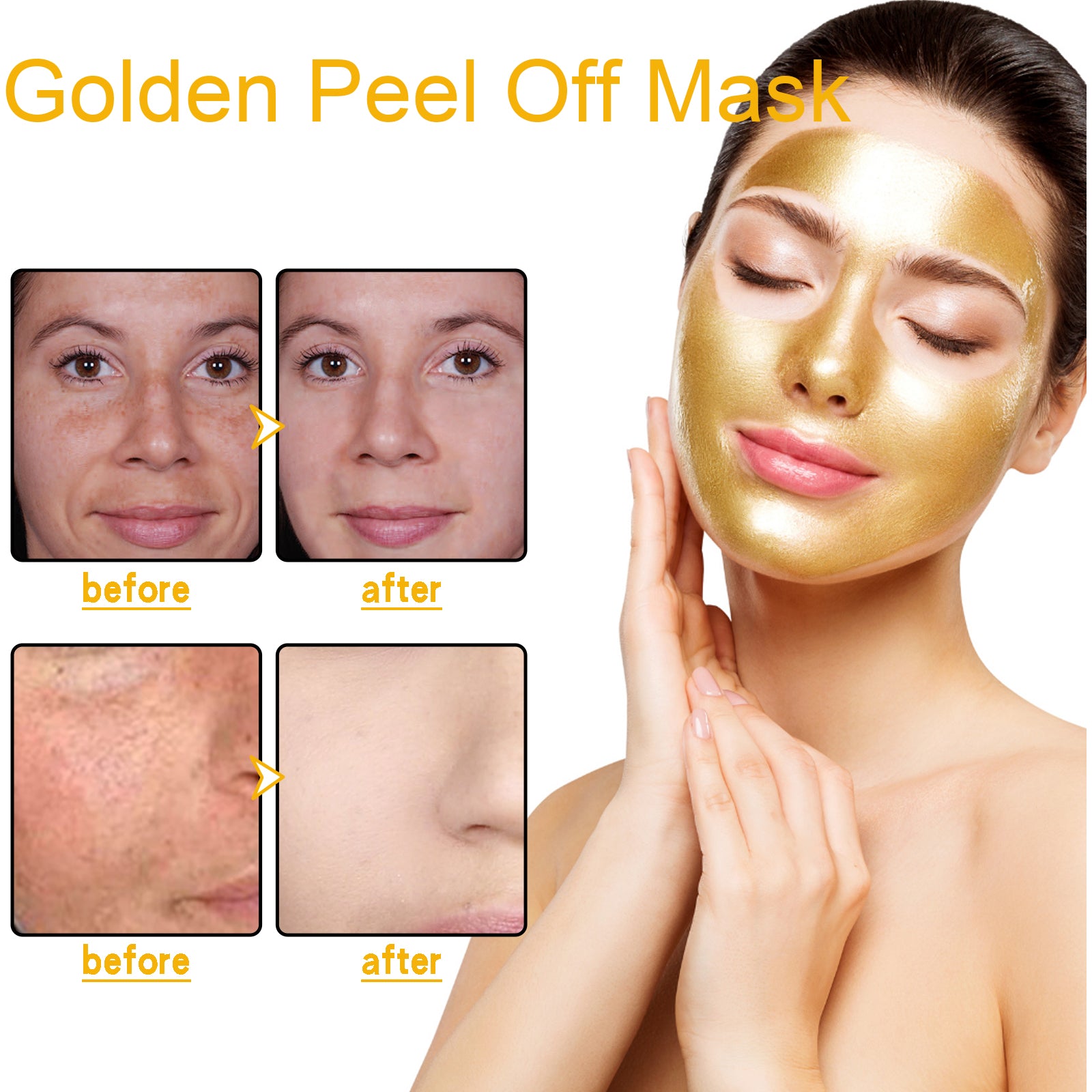 West Month Gold Peel Mask Clean Skin Exfoliating Repair Dull Fade Fine Lines Tender Mask - 5 - CJ