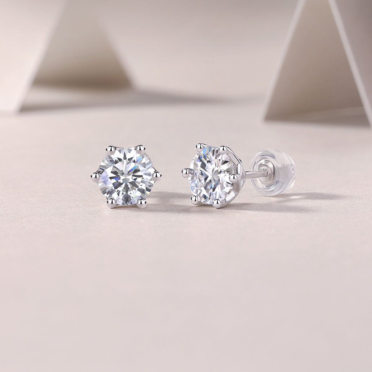 1Freehand Flower Luxury Fashion Diamond Earrings Stud Inlaid With Mosan Diamond Silver Jewelry Prohibit TikTok sales - 5 - CJ