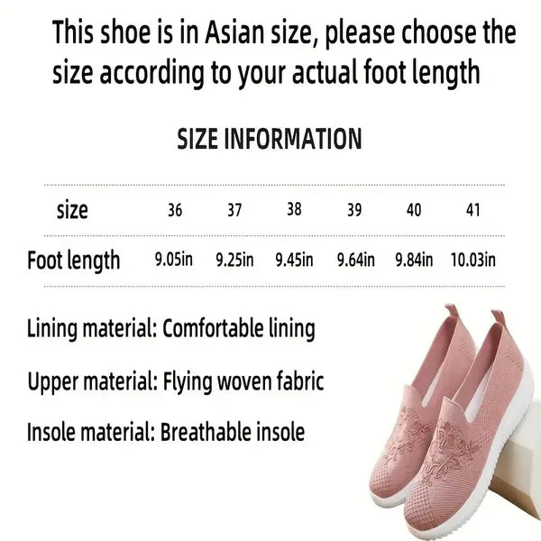 Women'S Breathable Hollow Flat Shoes, Shallow Mouth Flower Solid Color Mesh Shoes, Fashionable Lazy Shoes - 5 - CJ