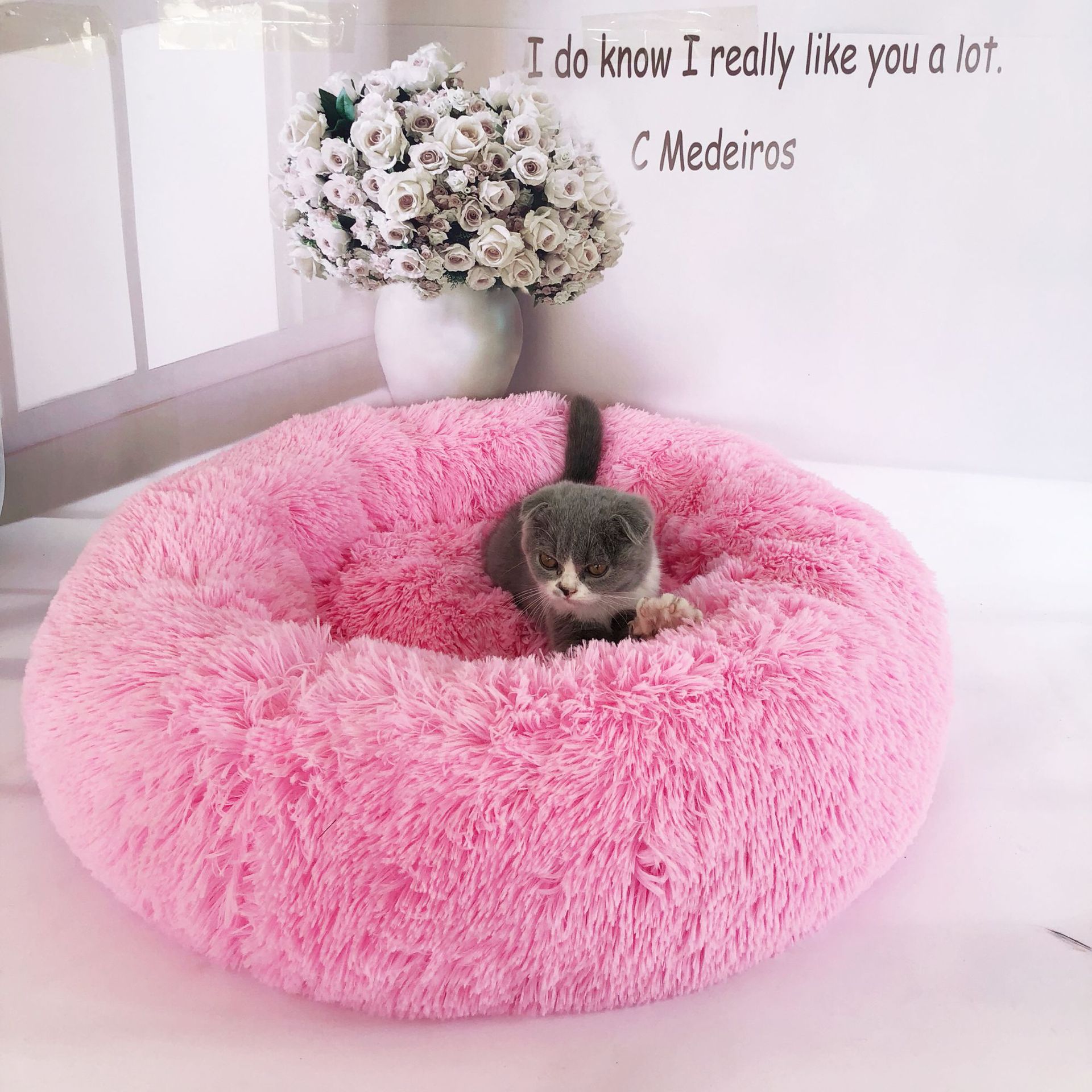 Plush pet nest - 0 - CJ - Pink - 40cm - CJJJCWGY03748 - Pink - 40cm