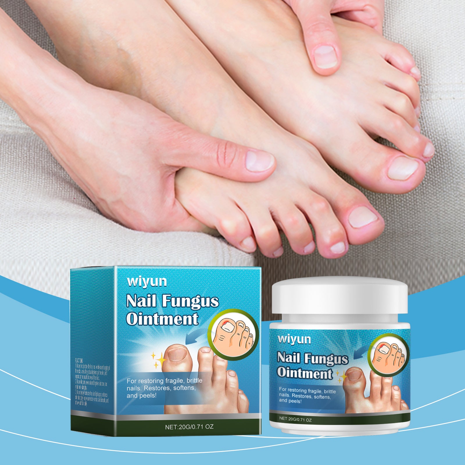 Wiyun Toenail Care Cream, Soft Toenail Care Cream Mild Toenail Repair Cream - 5 - CJ