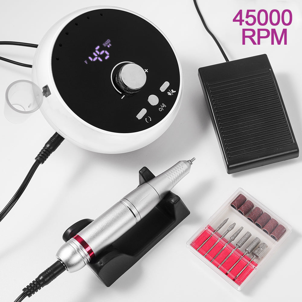 45000RPM Professional Electric Nail Drill Manicure Machine Low Noise Nails Sander Set Portable Nail Drill Tools, Used For Sanding And Polishing, Suitable For Use In Both Home And Salon Settings. - 5 - CJ