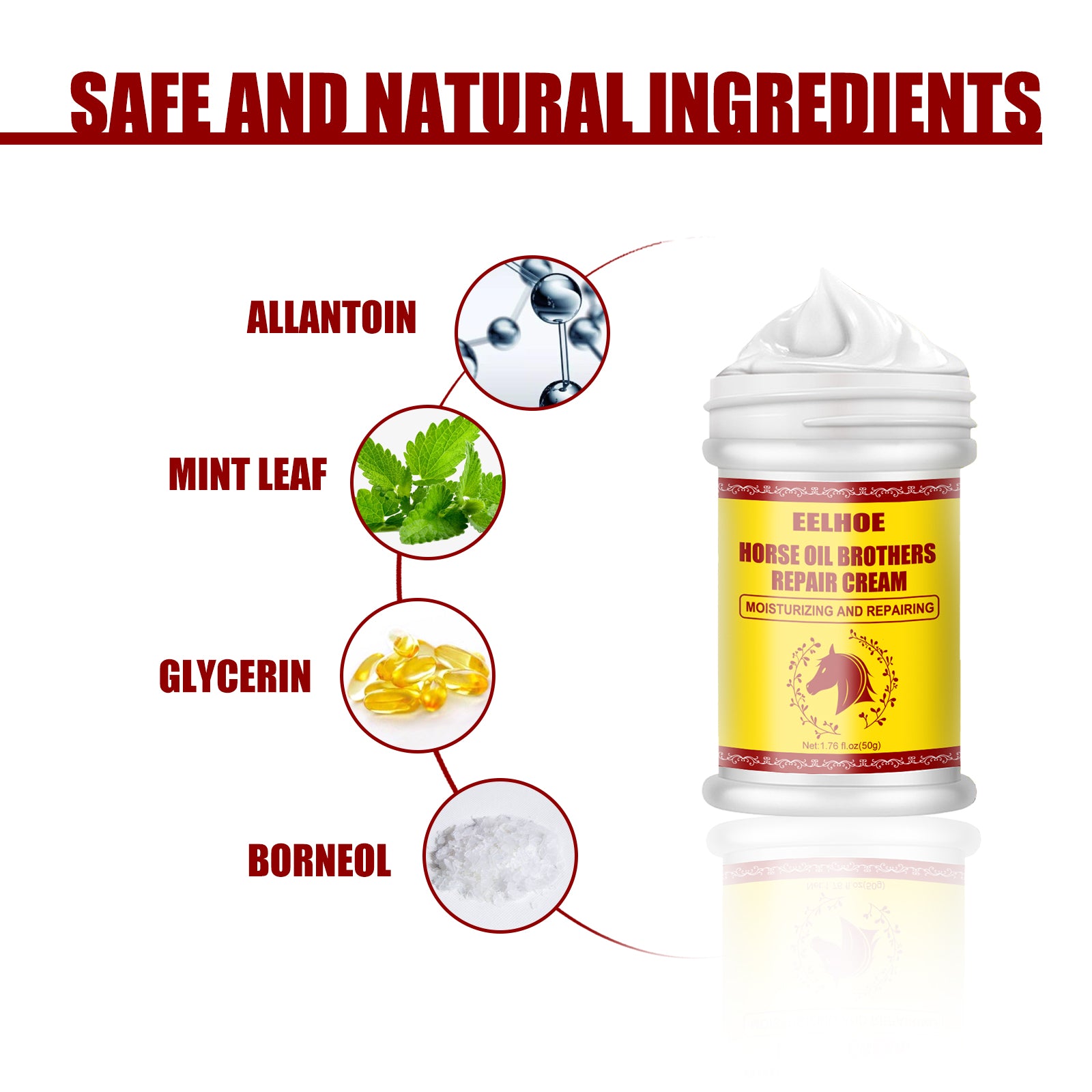 EELHOE Horse Oil Hand And Foot Repair Cream, Chapped Skin Care Moisturizing And Anti - Peeling Repair Cream - 5 - CJ