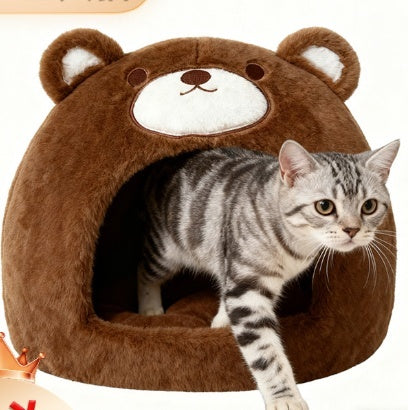 Cat Nest Winter Warm Closed Sleeping Kennel Four Seasons Universal - 0 - CJ