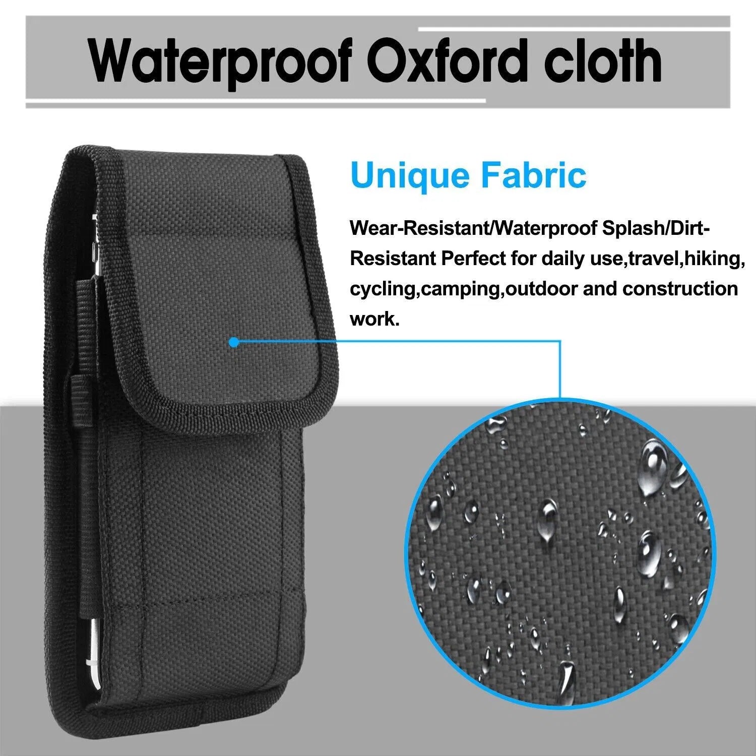 Vertical Cell Phone Holster Pouch Wallet Case With Belt Clip For - 5 - CJ