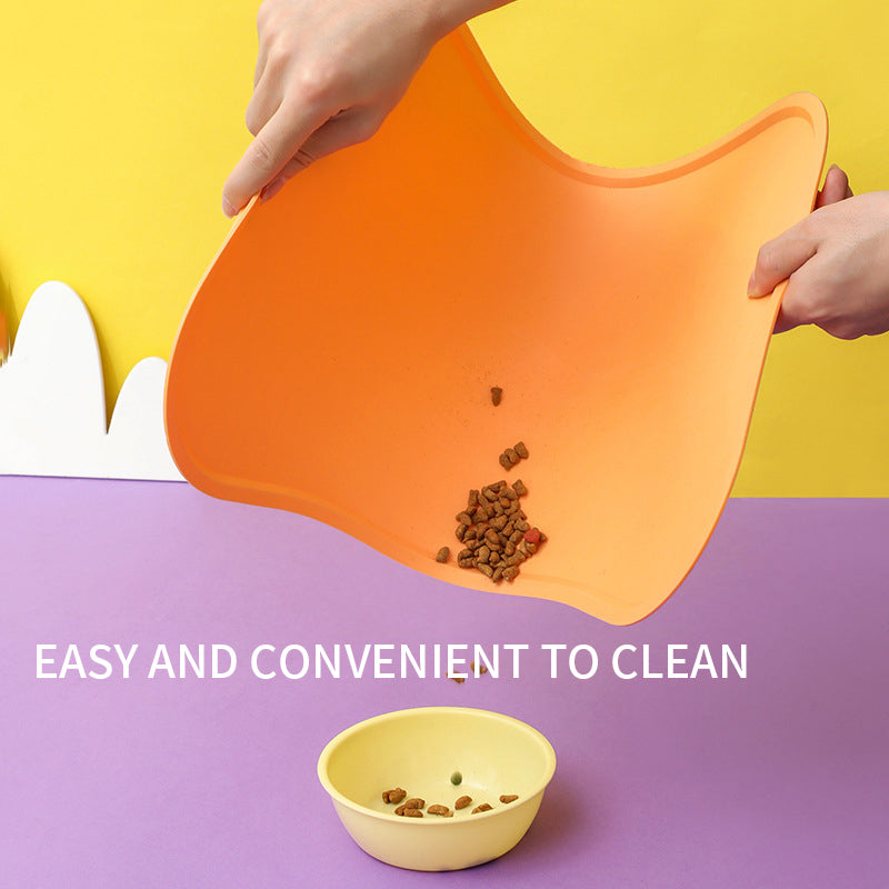 Dog Food Mat For Floors Waterproof,Thicker Cat Food Mat Non - Slip,Dog Bowl Mats For Food And Water,Pet Feeding Mat Silicone,Raised Edges To Prevent Tray For Dog Bowls - 5 - CJ